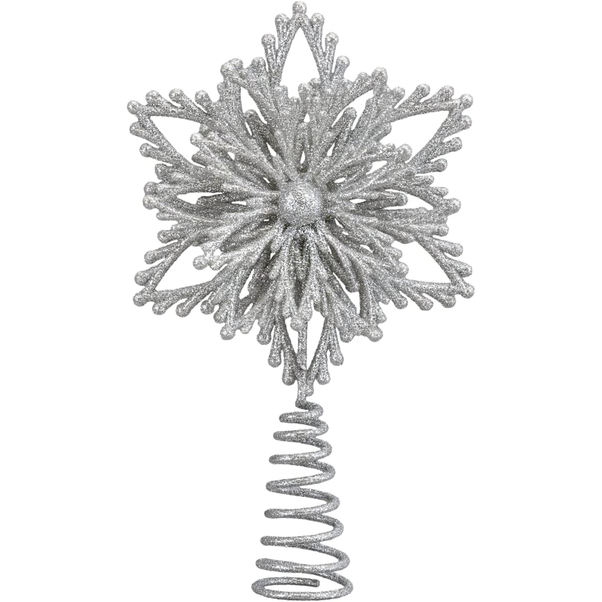 Old World Christmas 7.5 Inch Mini Snowflake Tree Topper Finial Small Spaces Tree Toppers