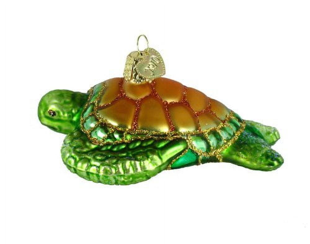 Old World Christmas 1.75 In Green Sea Turtle Ornament Ocean Tortoise Tree Ornaments