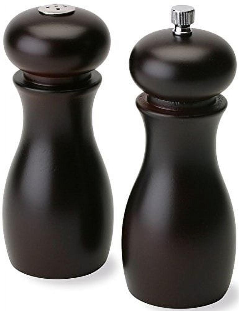 Olde Thompson 6" Caffe Adjustable Wood Pepper Mill & Salt Shaker Set, Espresso