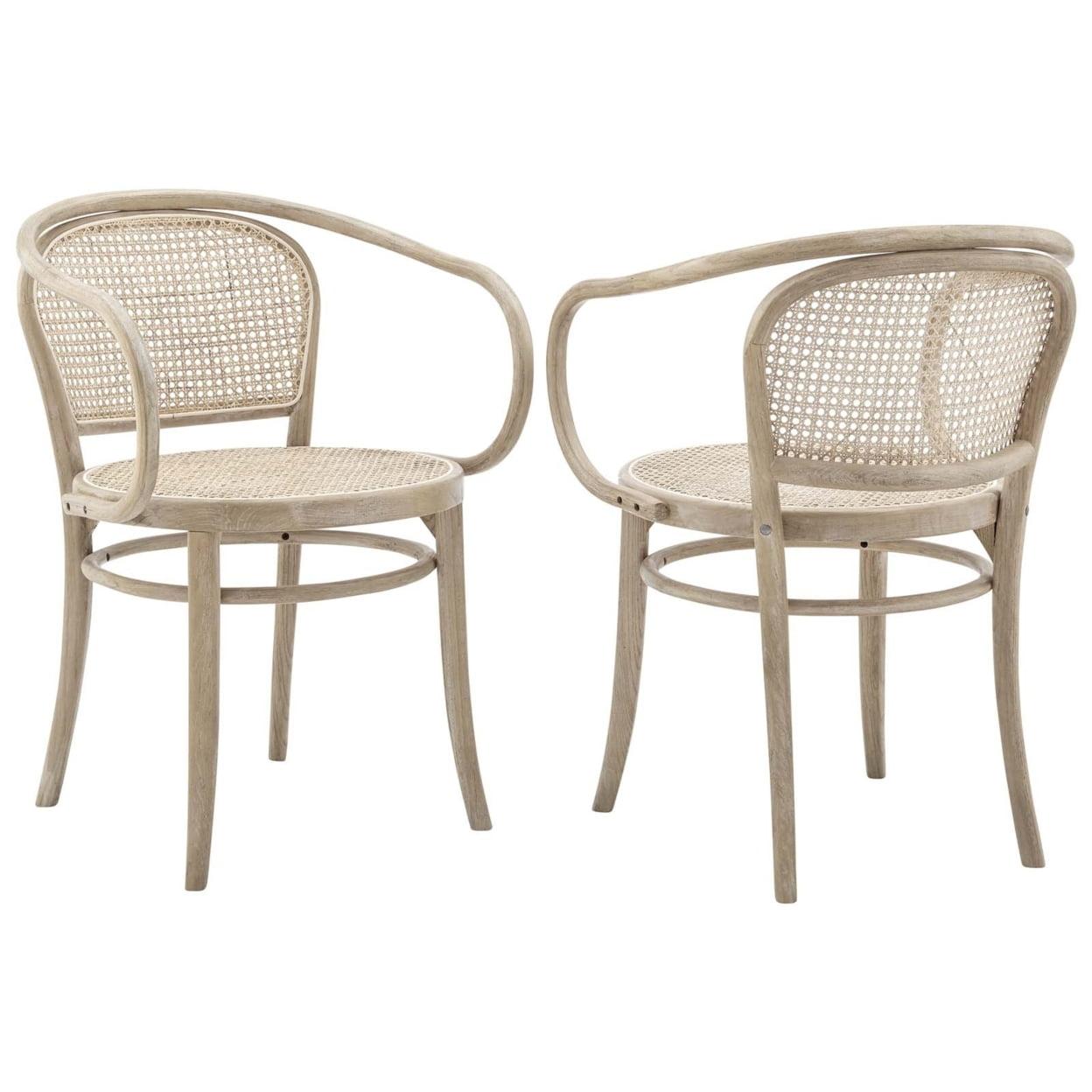 Oliana Wood Dining Armchair Set of 2 by Modway