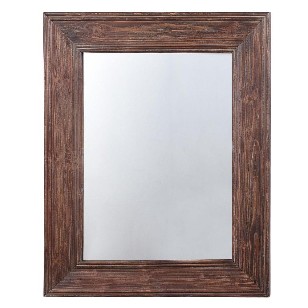 Oliver Chestnut Stained Solid Wood Rectangular Wall Mirror