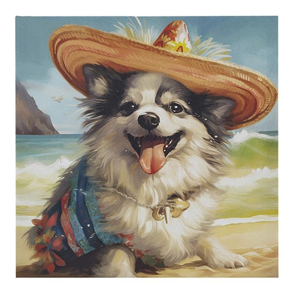 510 Design Beach Dogs Chihuahua Canvas Wall Art