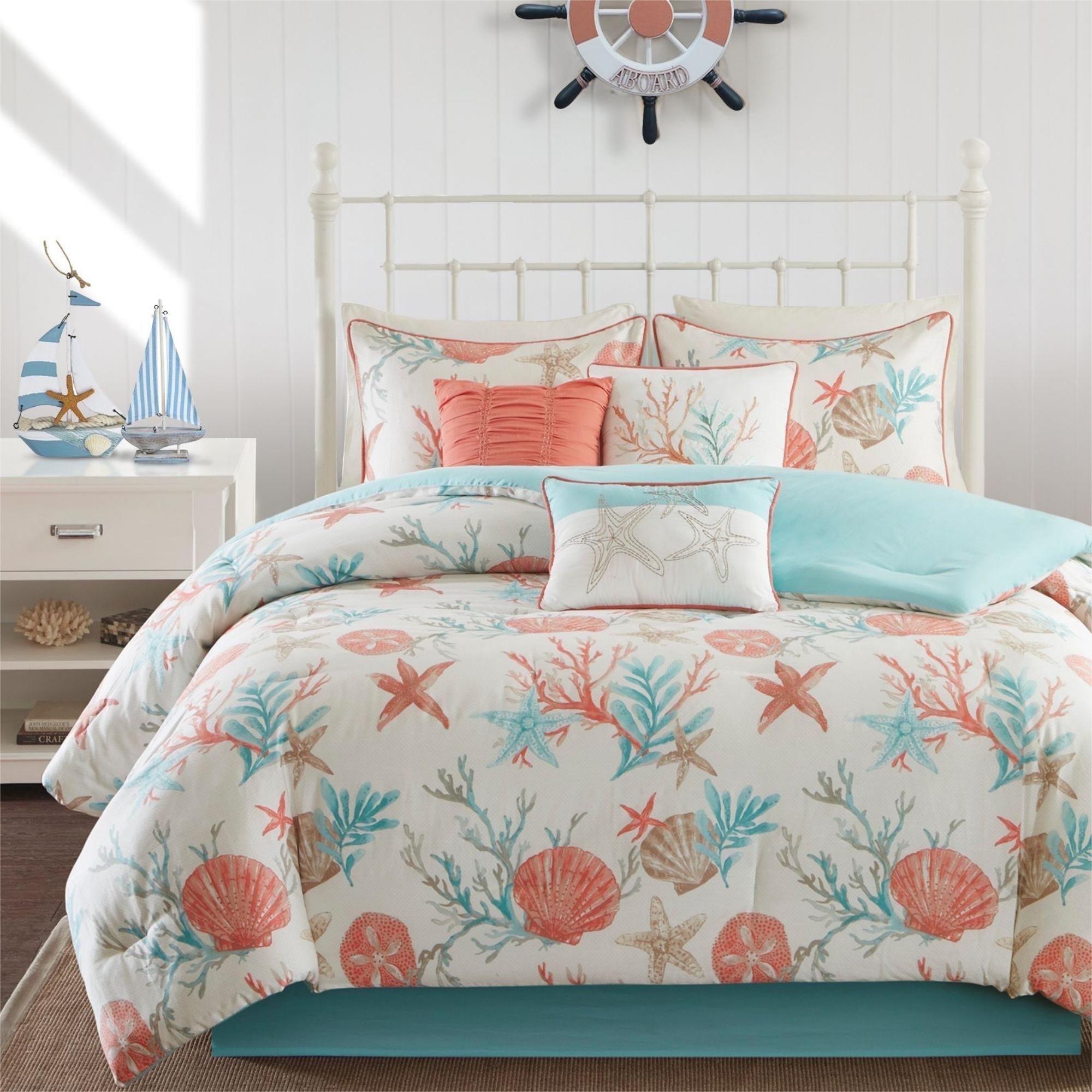 Madison Park Pebble Beach 7 Piece Cotton Sateen Comforter Set