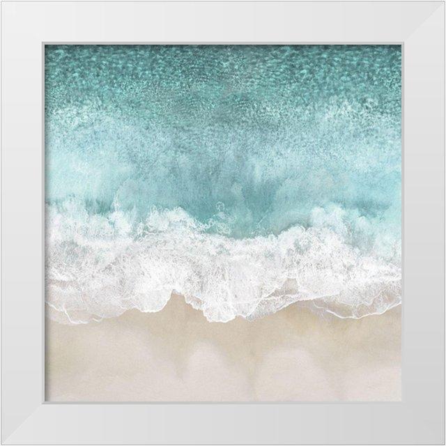 Olsen, Maggie 12x12 Blanco Moderno Marco de Madera Museo Arte Impresión Titular - Olas Del Océano I