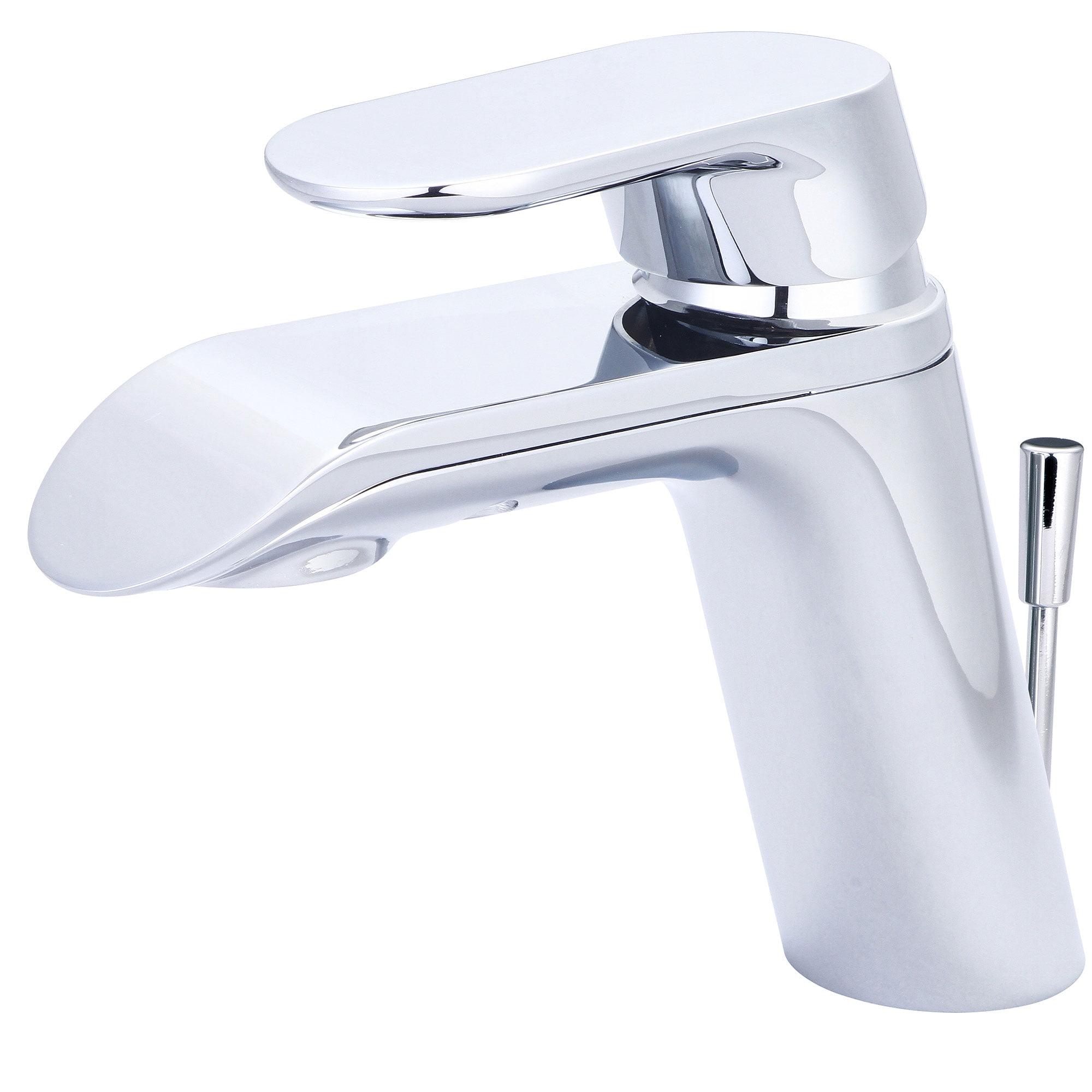 Olympia Chrome Single Hole Bathroom Faucet with Drain Assembly