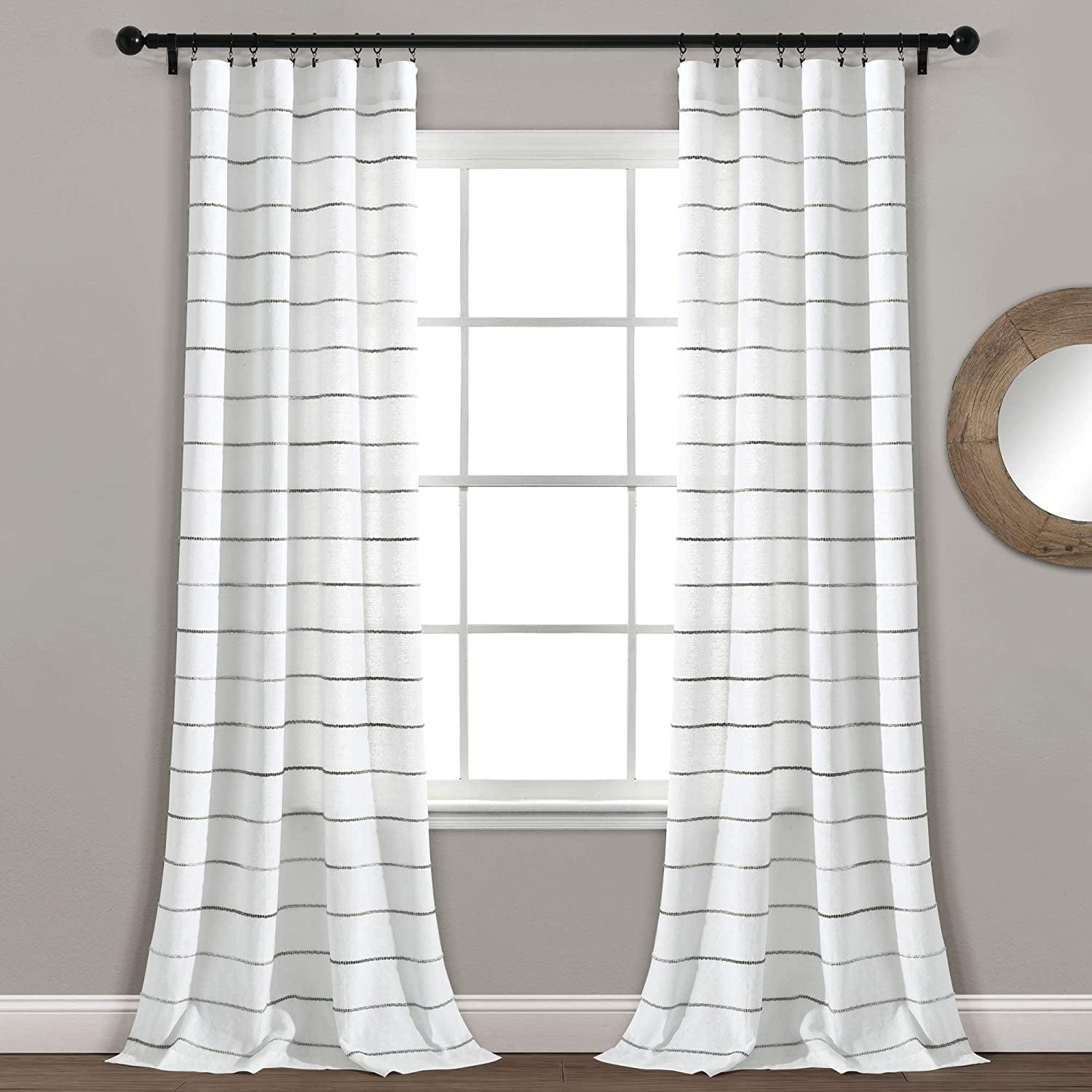 Lush Decor Reyna Semi Sheer Curtain Pair (Set of 2)