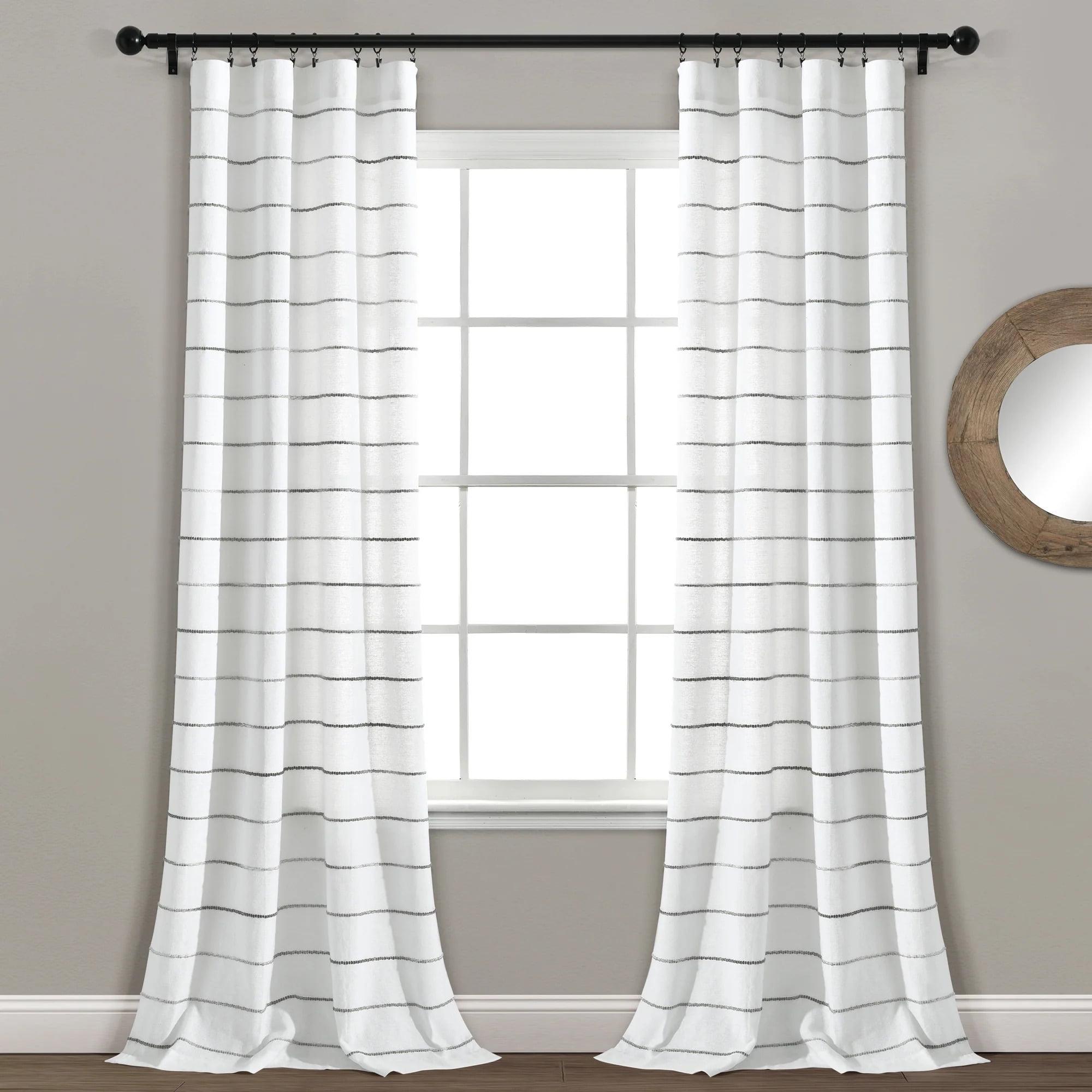 Lush Decor Reyna Semi Sheer Curtain Pair (Set of 2)