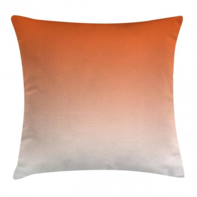 Ombre Throw Pillow Cushion Cover, Sunset in the Hot Desert Inspired Dusk Orange Ombre Digital Design Print Room Decorations, Decorative Square Accent Pillow Case, 18 X 18 Inches, Orange, by Ambesonne