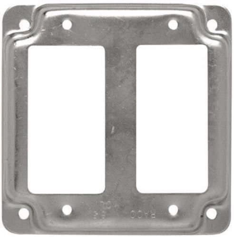 Raco Square Steel 2 gang Box Cover For 2 GFCI Receptacles