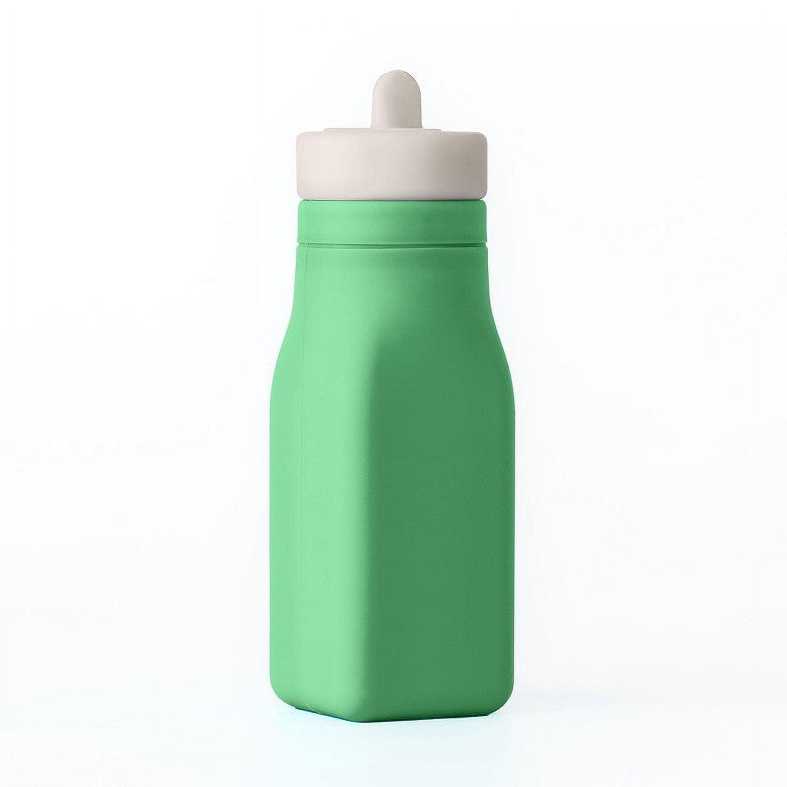 OmieLife OmieBottle Leak-Proof Reusable Silicone Water Bottle - 8.7 oz, Straw Top, BPA-Free & Phthalate-Free