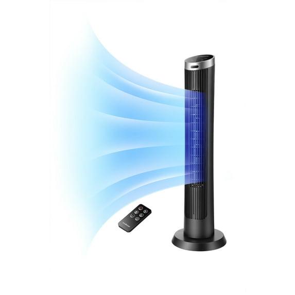 OmniBreeze 36" 4-Speed Oscillating Tower Fan, Electric Household Fan