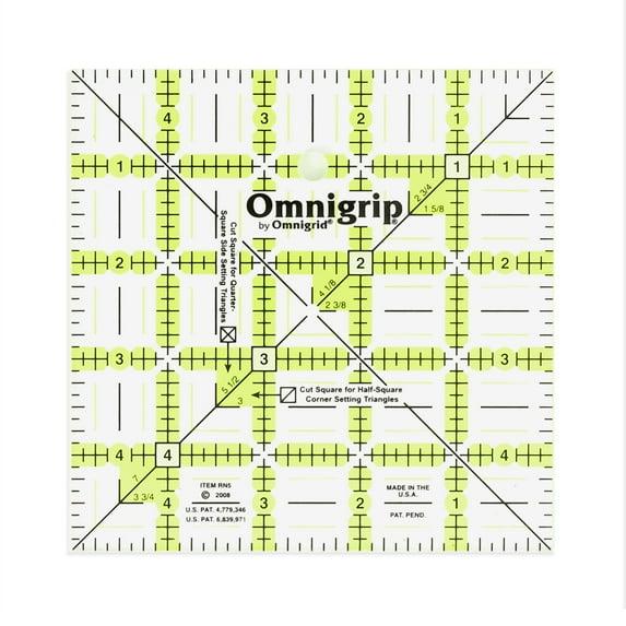 Omnigrid Omnigrip 5" x 5" Non-Slip Square Quilting Ruler