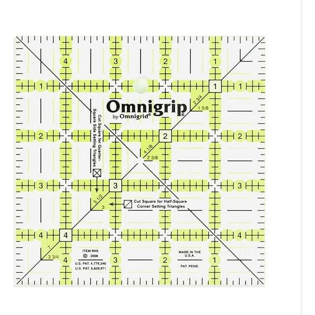 Omnigrid Omnigrip 5" x 5" Non-Slip Square Quilting Ruler