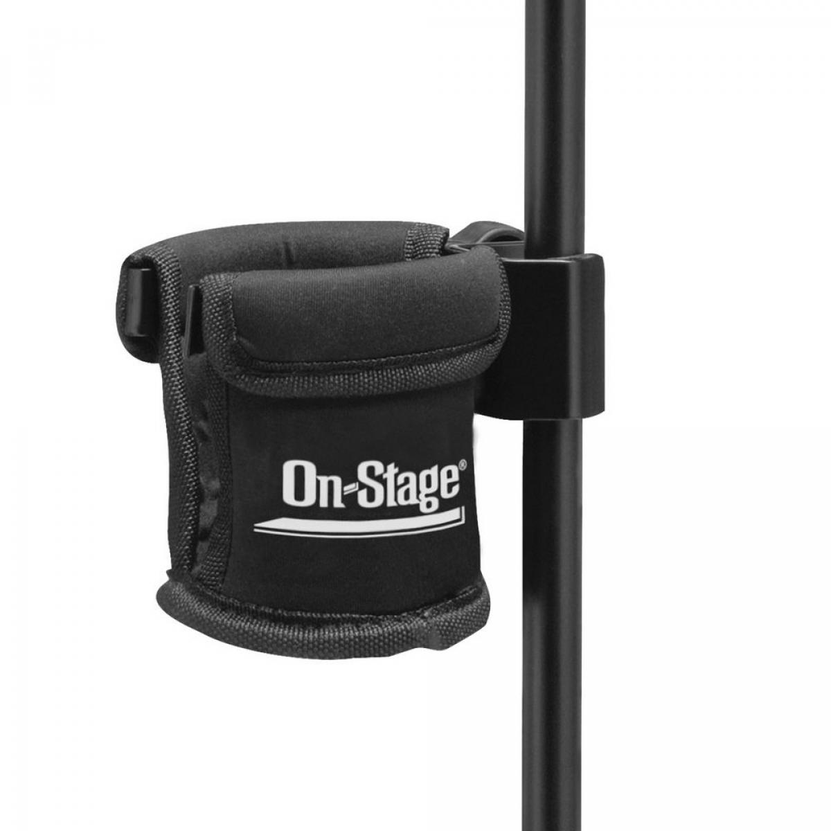 On-Stage Microphone Stand Cup Holder Black Universal Clamp