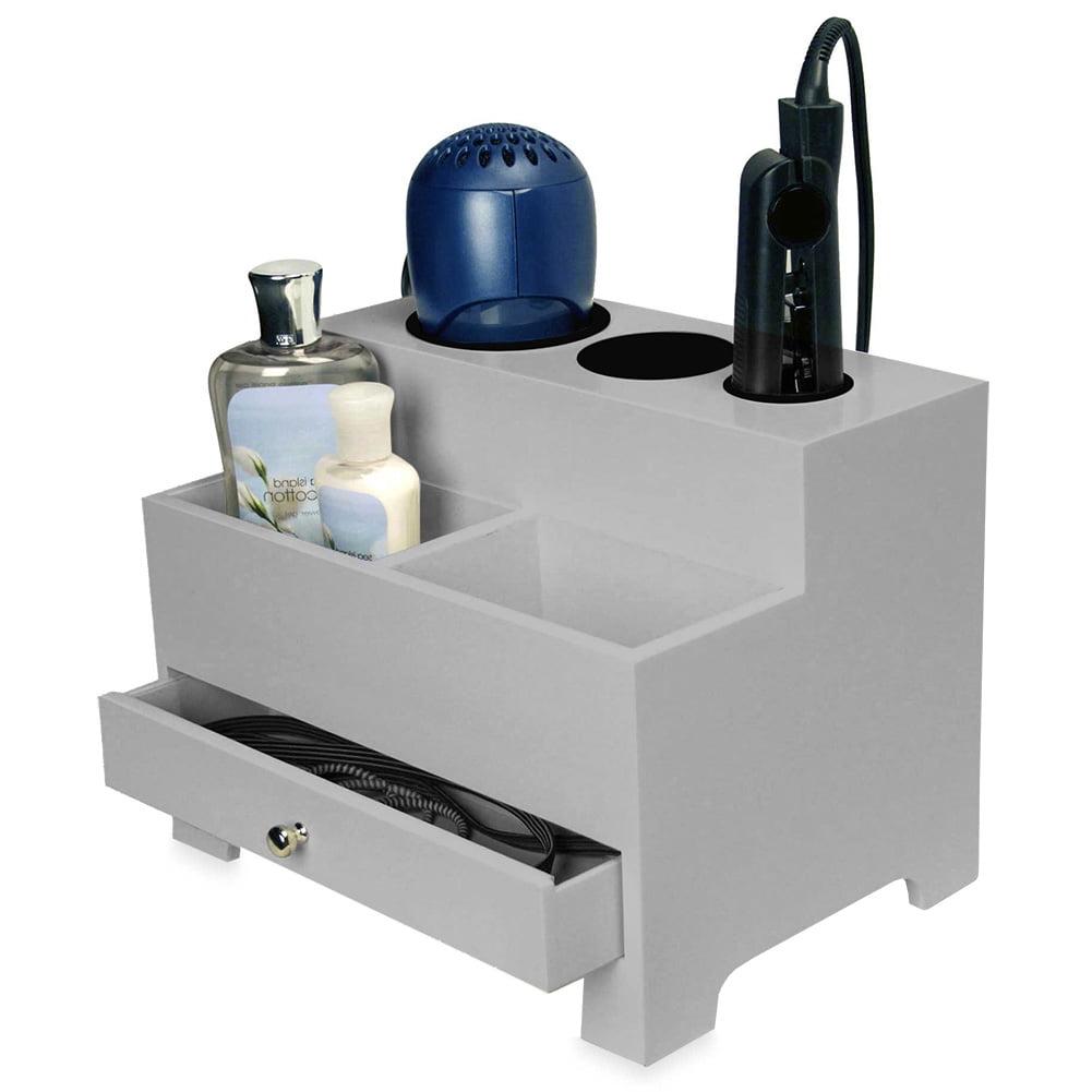 OnDisplay Makayla Deluxe Hair Tool and Accessory Organization Station (Gray)