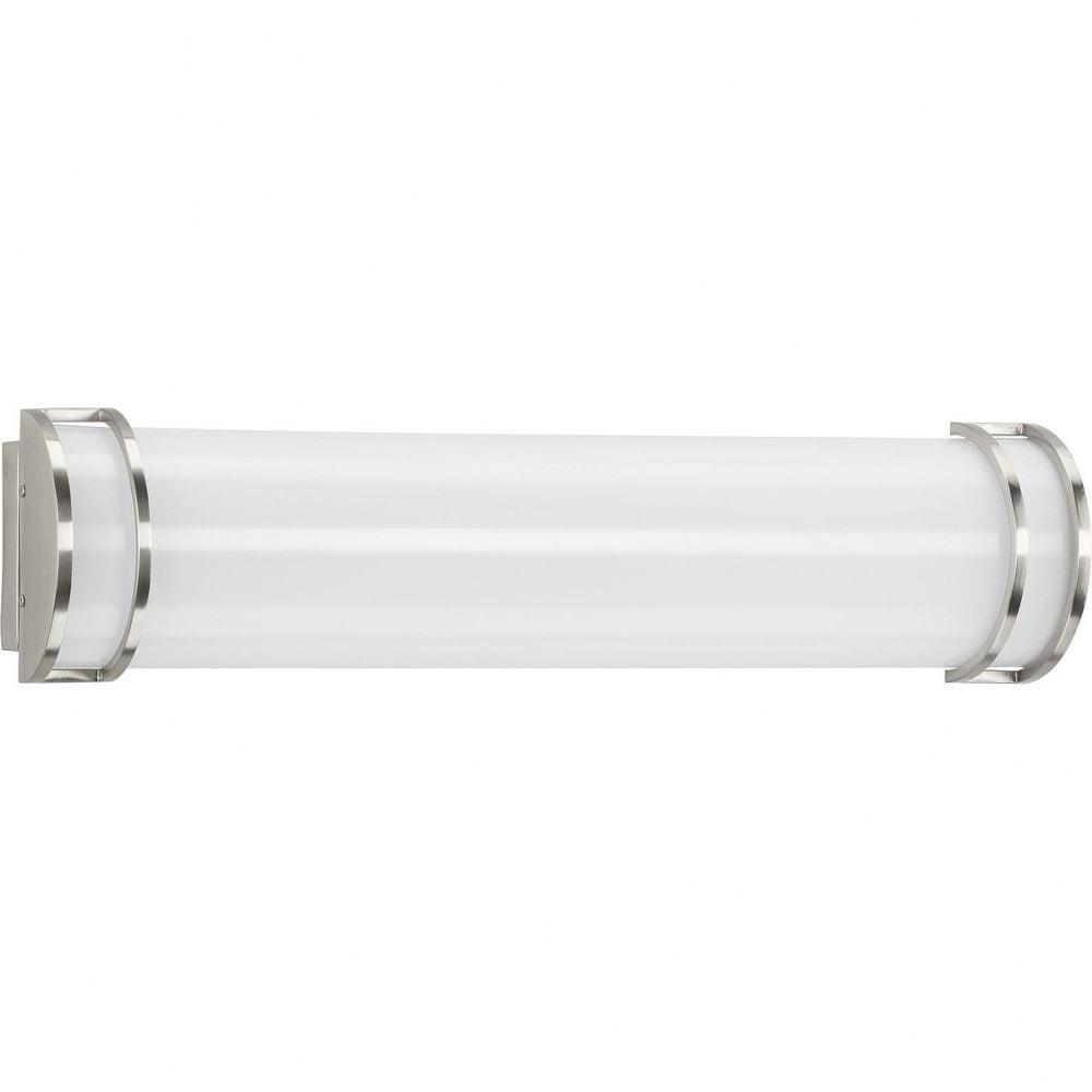 Progress Lighting, Modern Elegance Collection, 1-Light LED Bath Light, Brushed Nickel, Integrated Shade, Steel Material