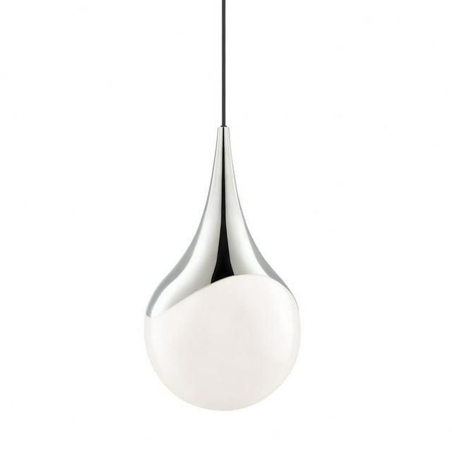 Mitzi Ariana 1 - Light Pendant in  Polished Nickel Opal Glossy Glass Shade  Shade