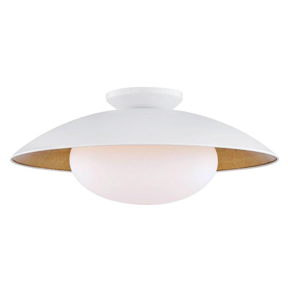 Quinn Semi-Flush Light - White / Large