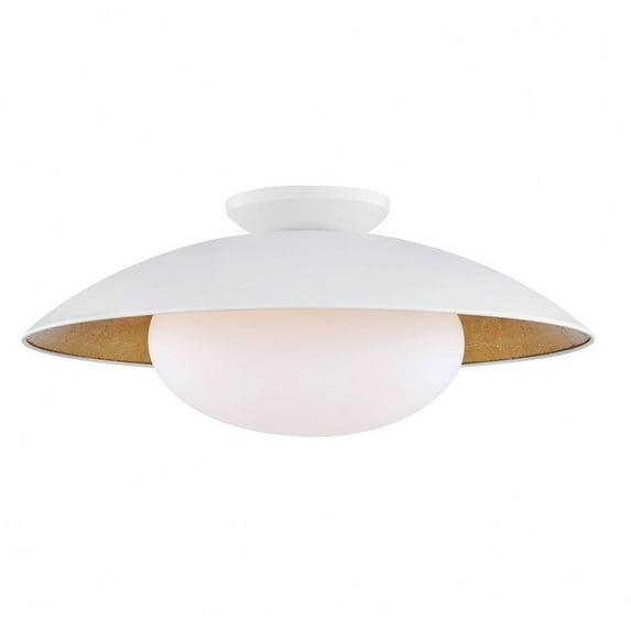 Quinn Semi-Flush Light - White / Large