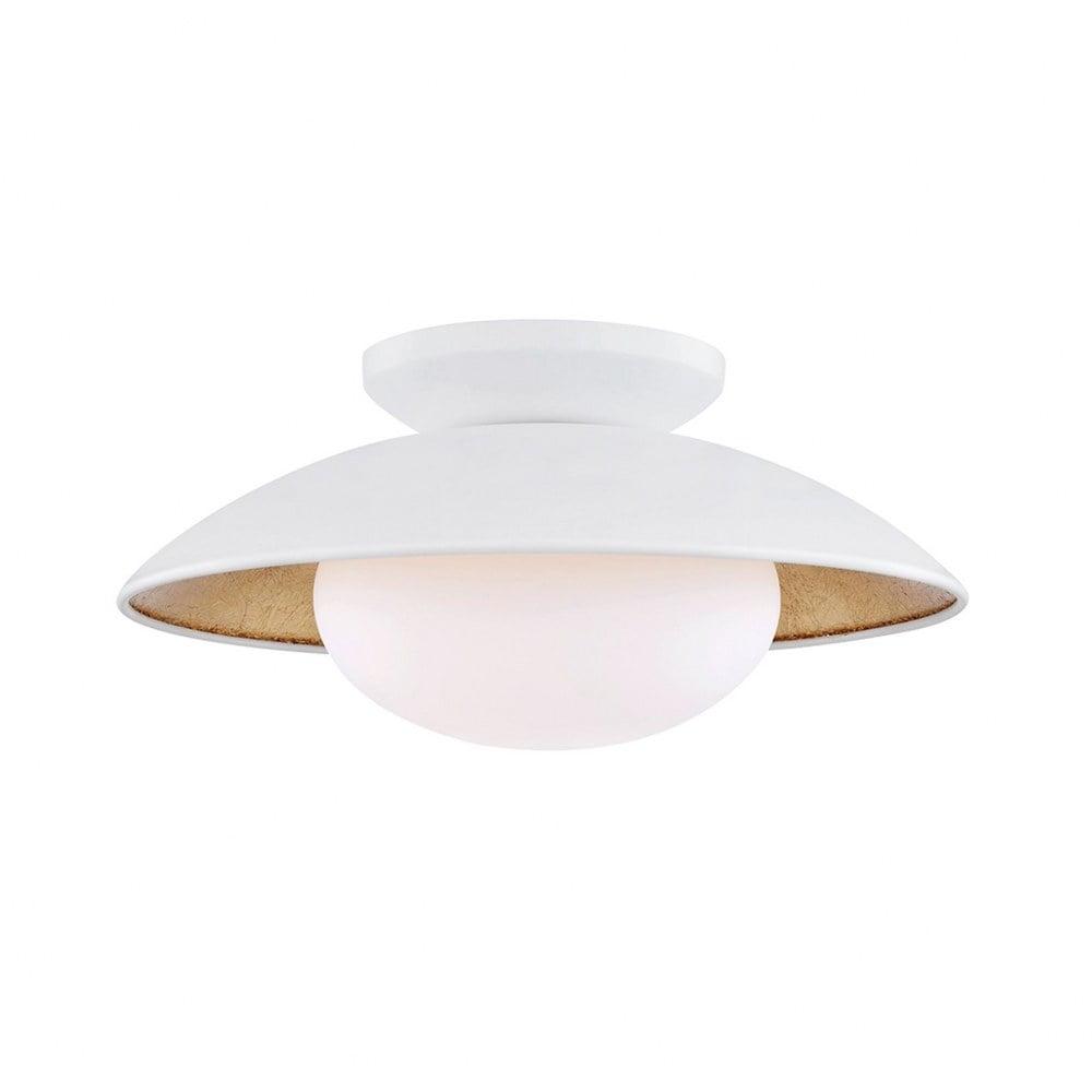 Quinn Semi-Flush Light - White / Medium