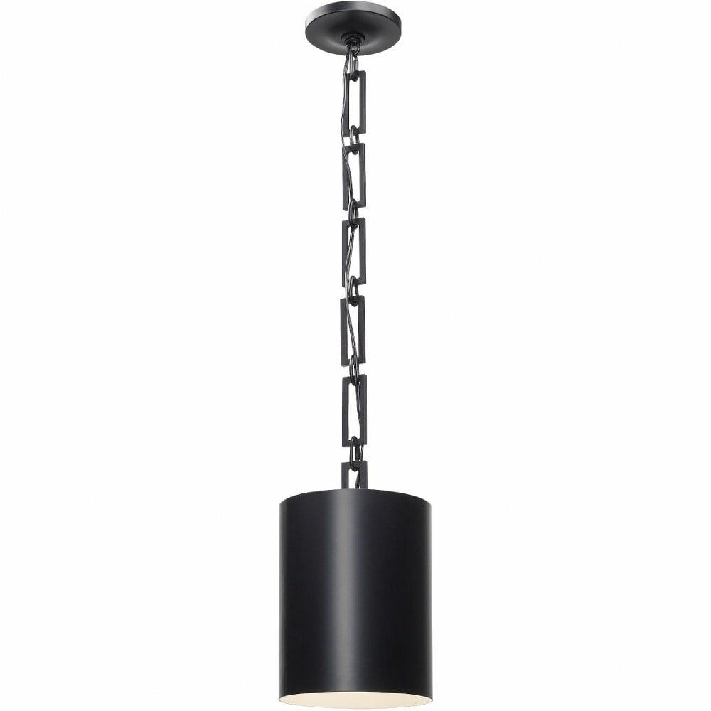 Crystorama Lighting Alston 1 - Light Chandelier in  Matte Black/White