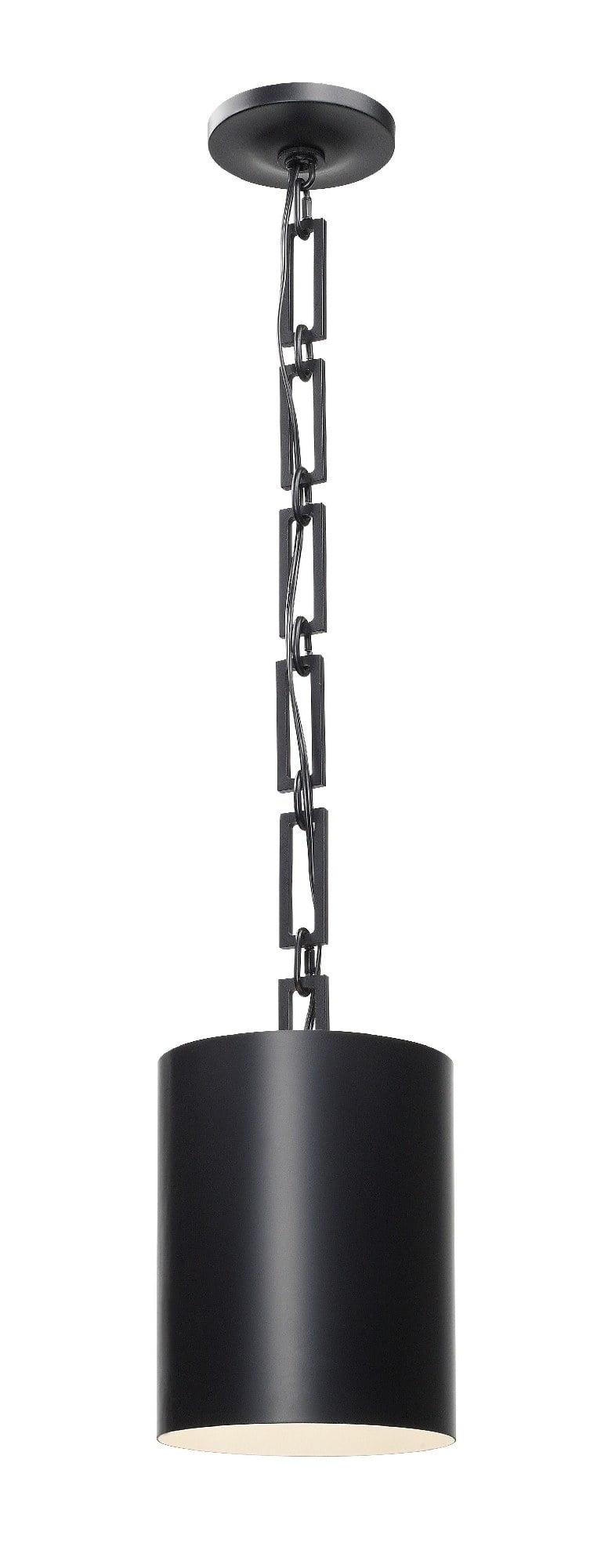 Crystorama Lighting Alston 1 - Light Chandelier in  Matte Black/White