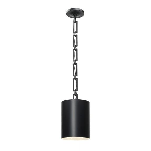 Crystorama Lighting Alston 1 - Light Chandelier in Matte Black/White