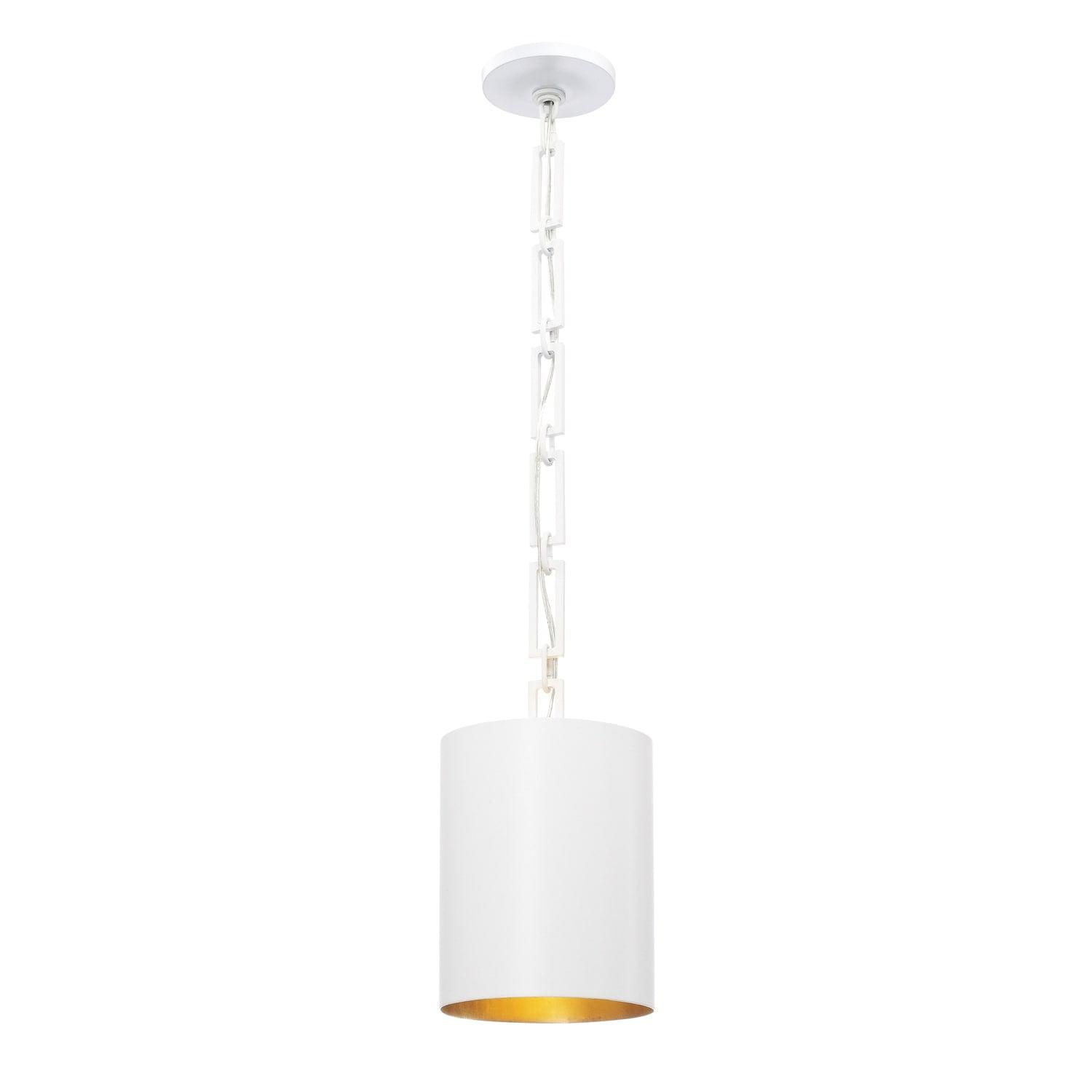 One Light Mini Chandelier-Matte White/Antique Gold Finish    -Traditional Installation Crystorama Lighting 8680-Mt-Ga