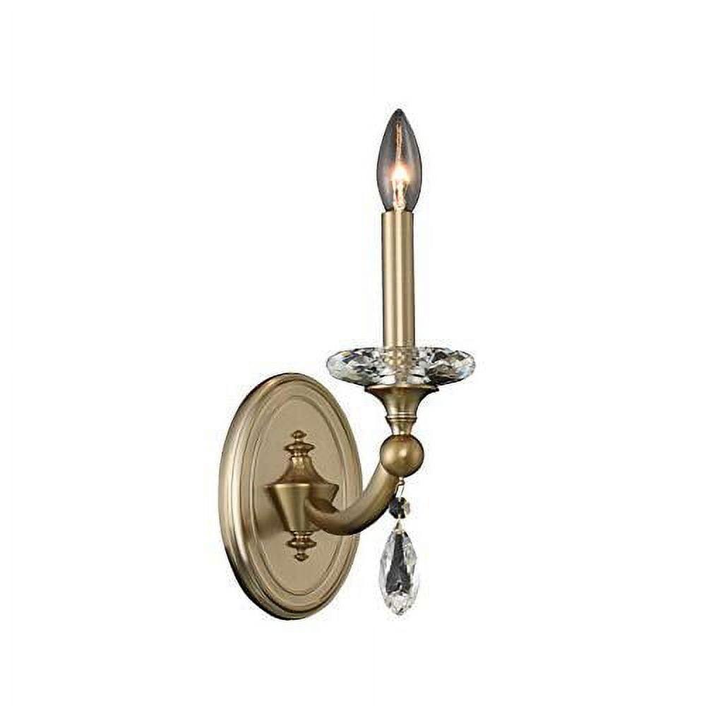 Floridia Matte Brushed Gold Brass Candle Wall Sconce