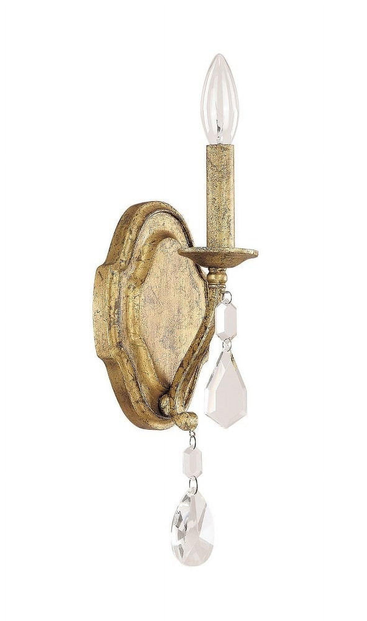 Antique Gold Crystal Dimmable Wall Sconce