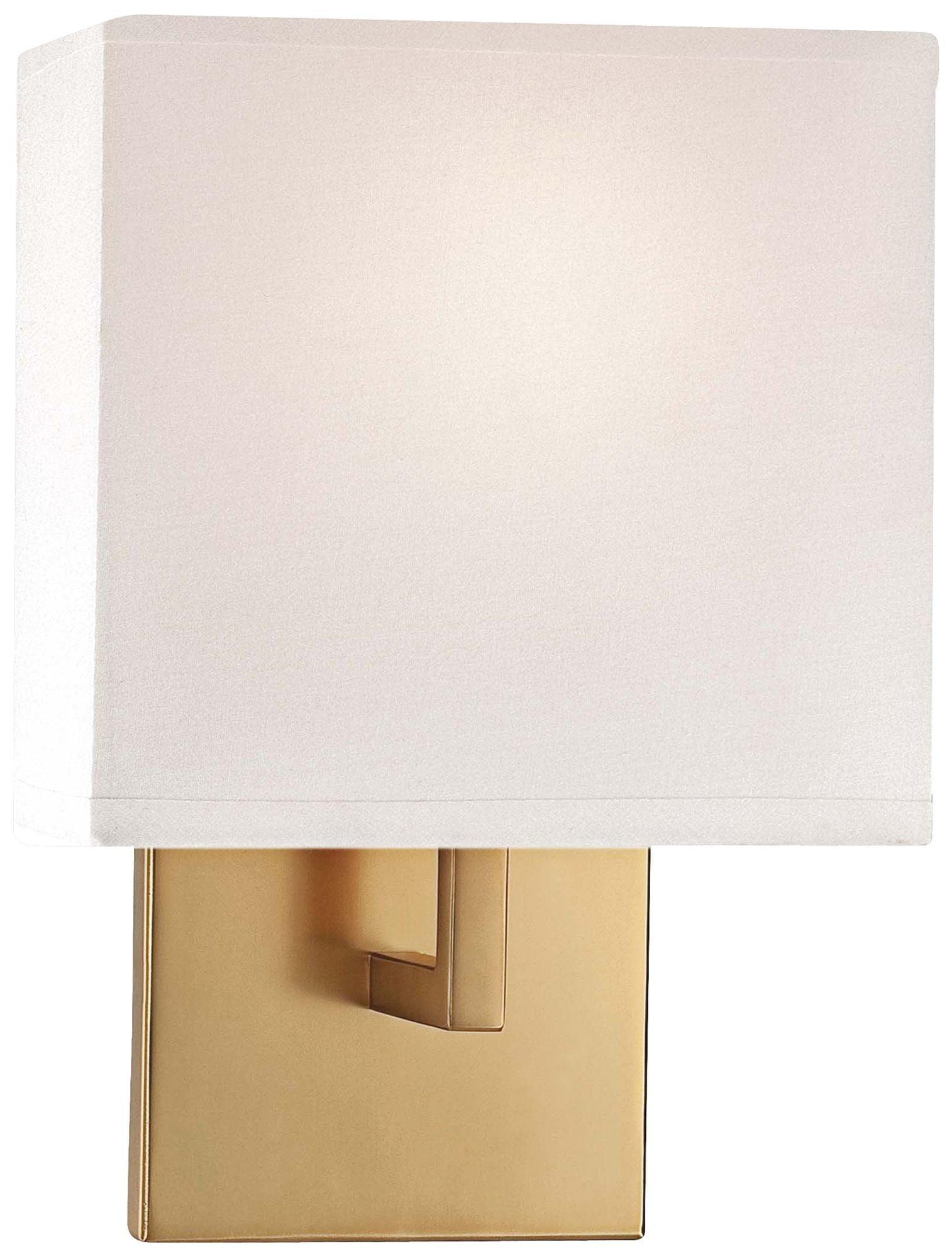 Honey Gold Dimmable Fabric Shade Wall Sconce