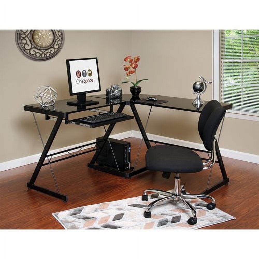 OneSpace - Table - L-shaped - black - black base
