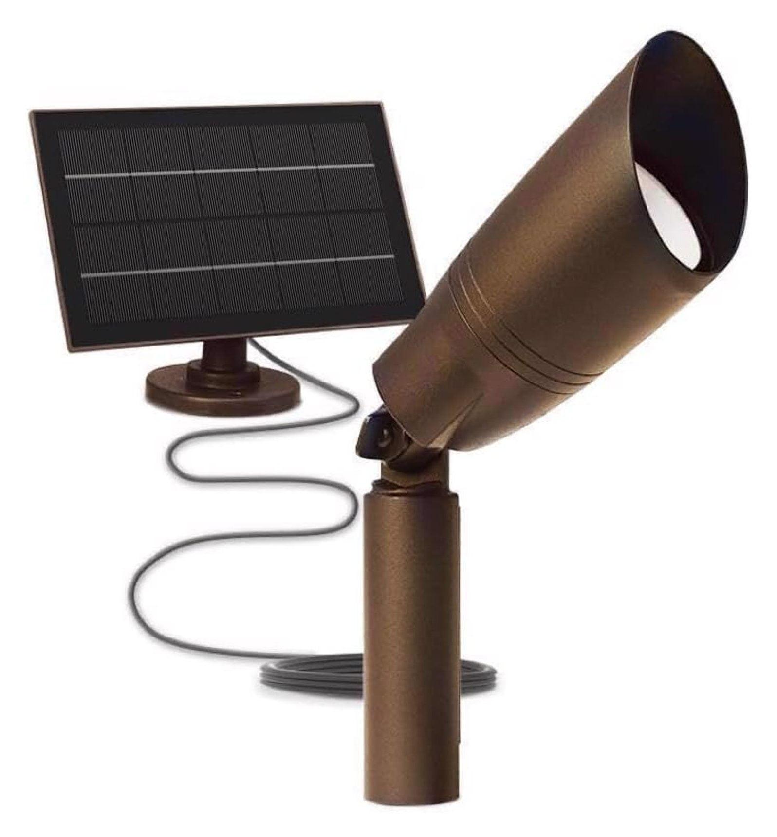 Bronze 8" LED Solar Powered Spot Light Kit