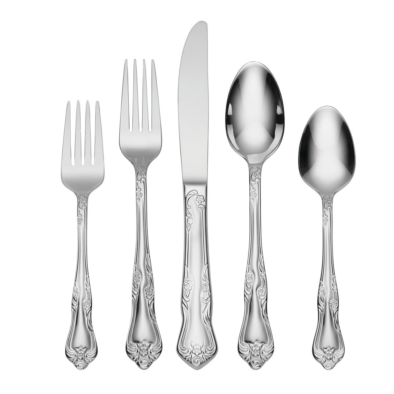 Oneida Oneida Azalea 45 Piece Everyday Flatware Set, Service For 8