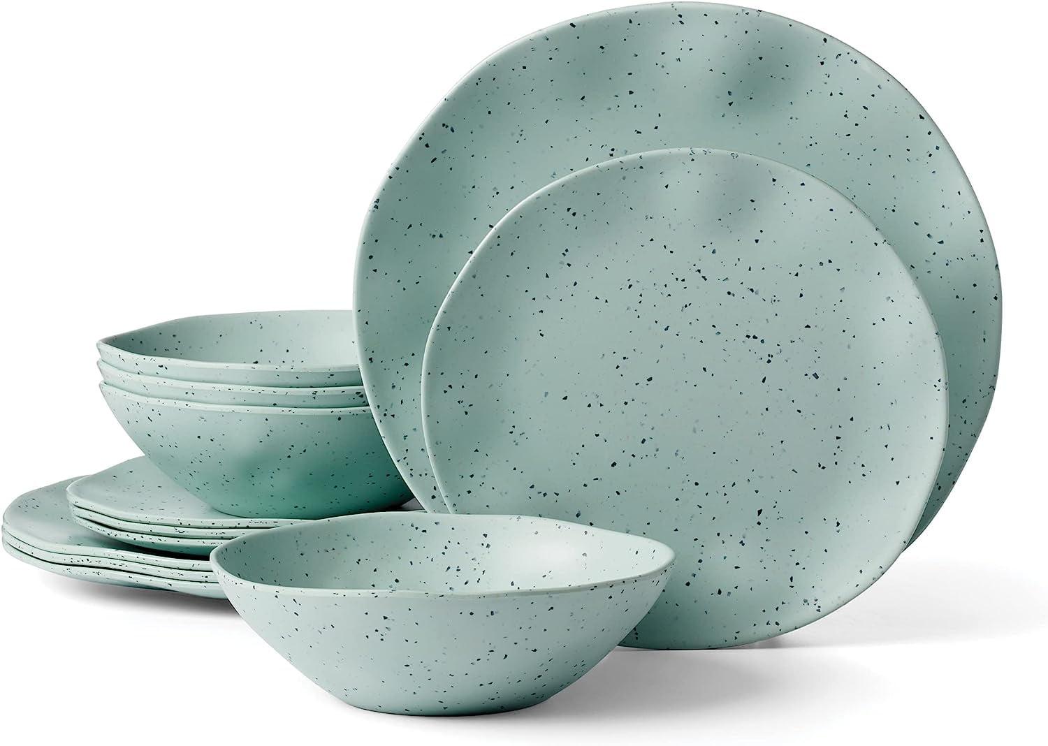 Oneida Terrazzo Melamine 12 Piece Dinnerware Set