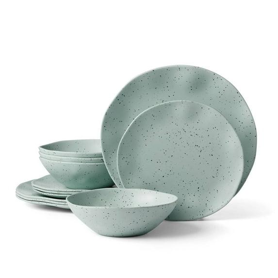 Oneida Terrazzo Melamine 12 Piece Dinnerware Set
