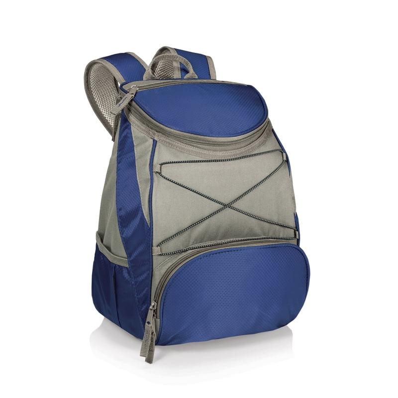 Navy Blue and Gray Insulated Backpack Cooler, 14 qt