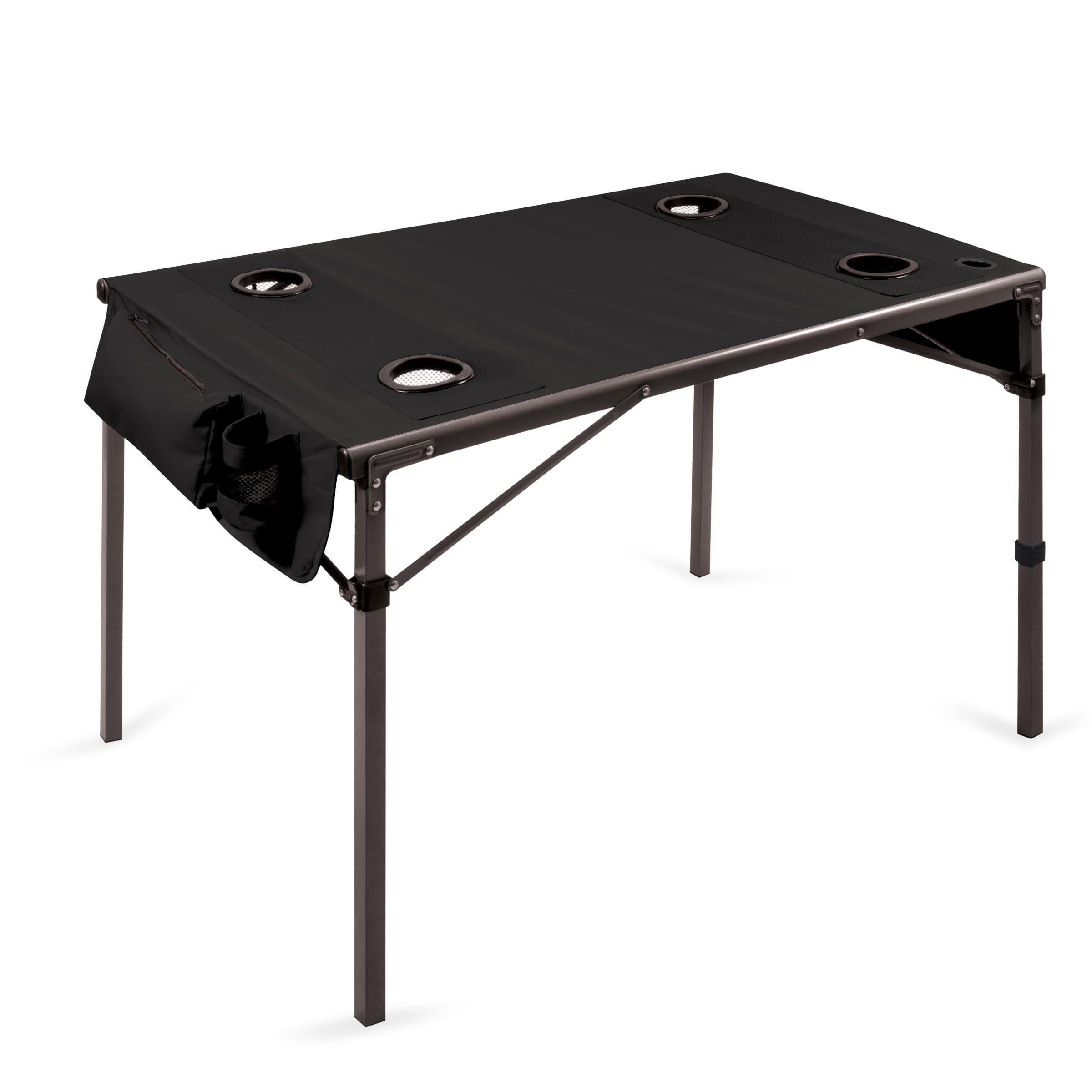 Picnic Time Canvas Travel Table - Black