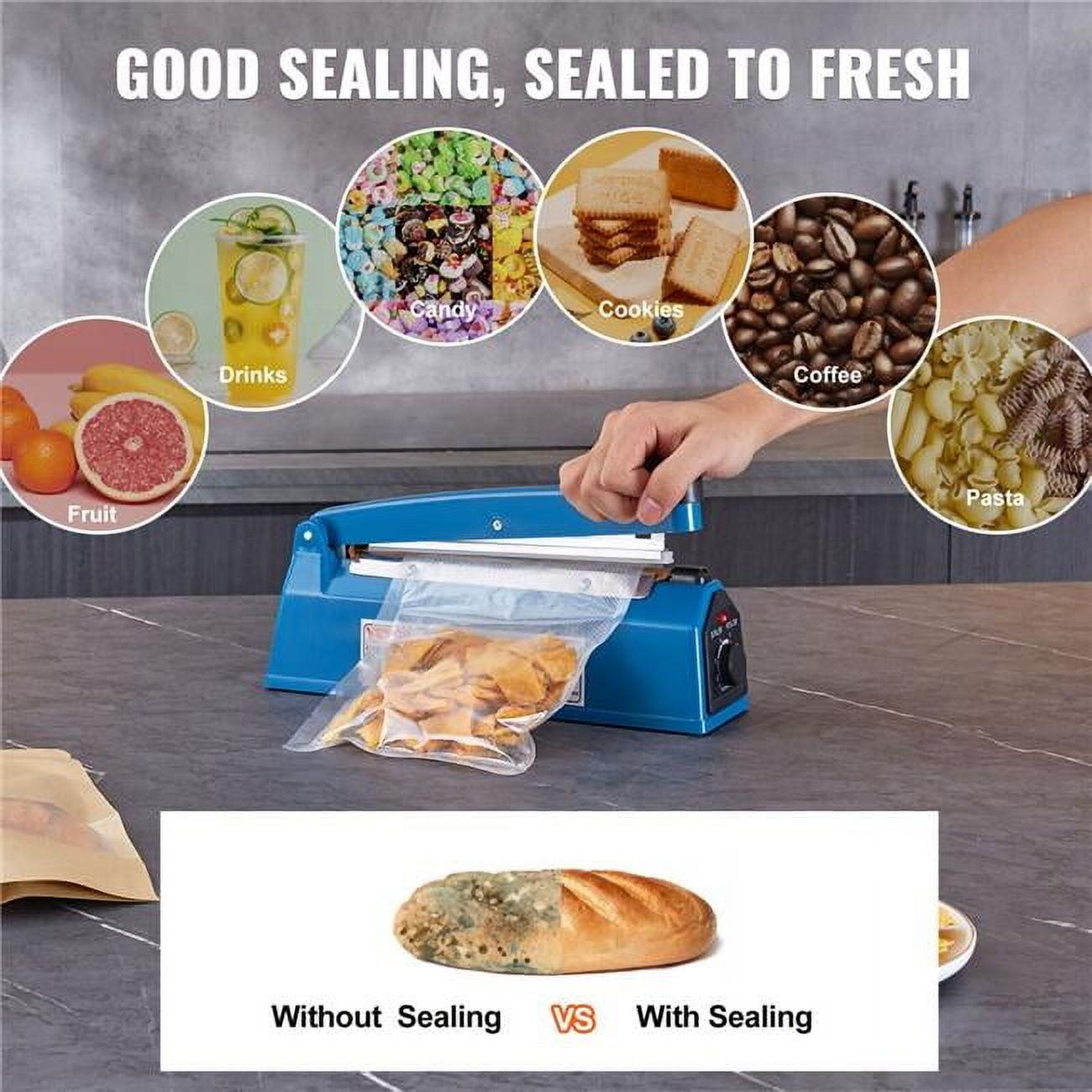 VEVOR VEVOR 8" Iron Hand Impulse Heat Sealer Machine Poly Bag Sealing for Plastic Bag
