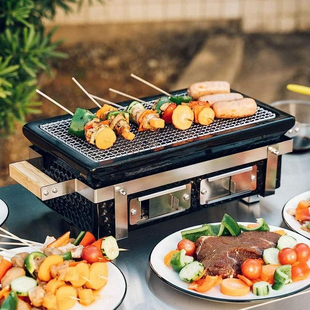 Square16''Charcoal BBQ Grill Hibachi Grill