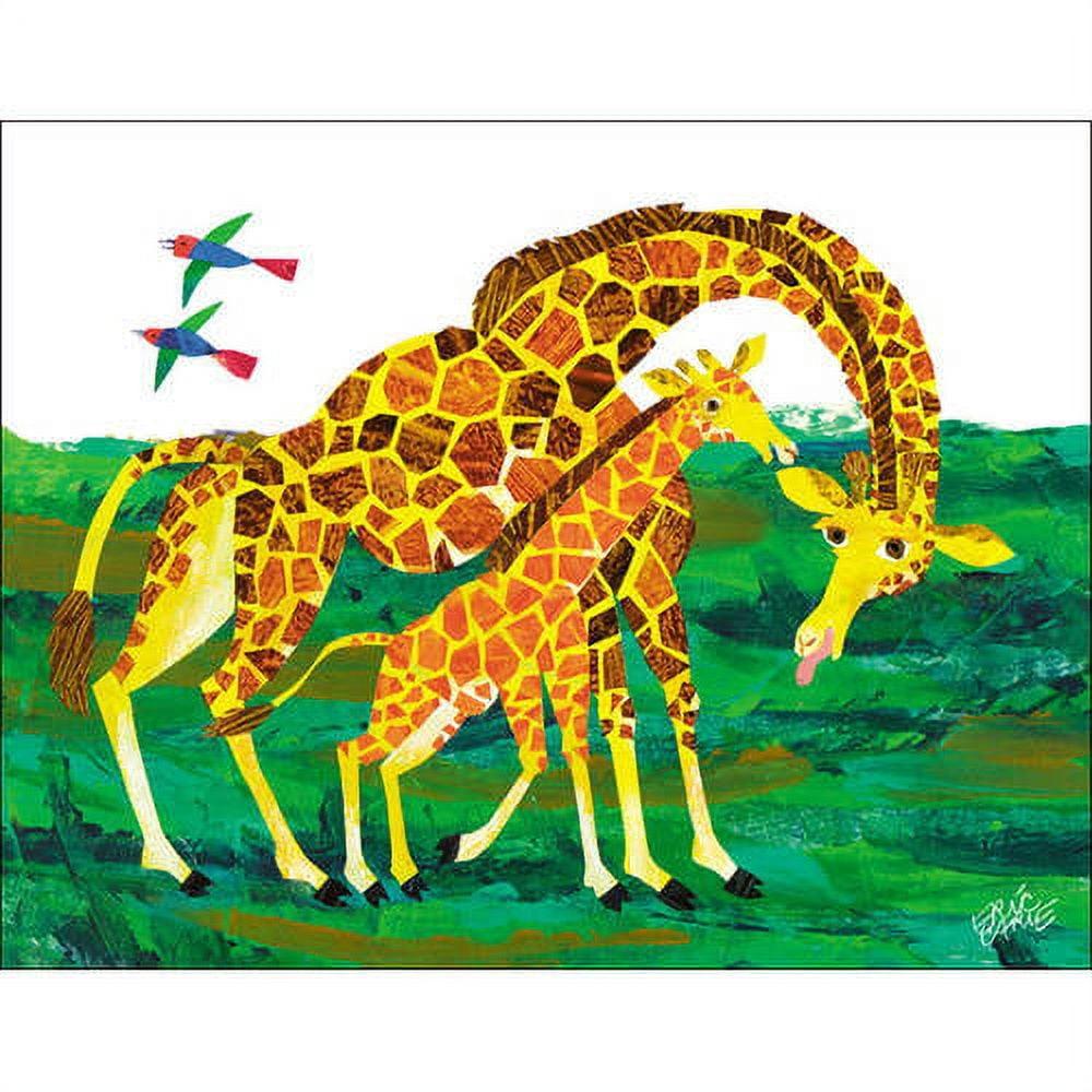 Eric Carle's Giraffe Family Green Canvas Wall Art, 18x14