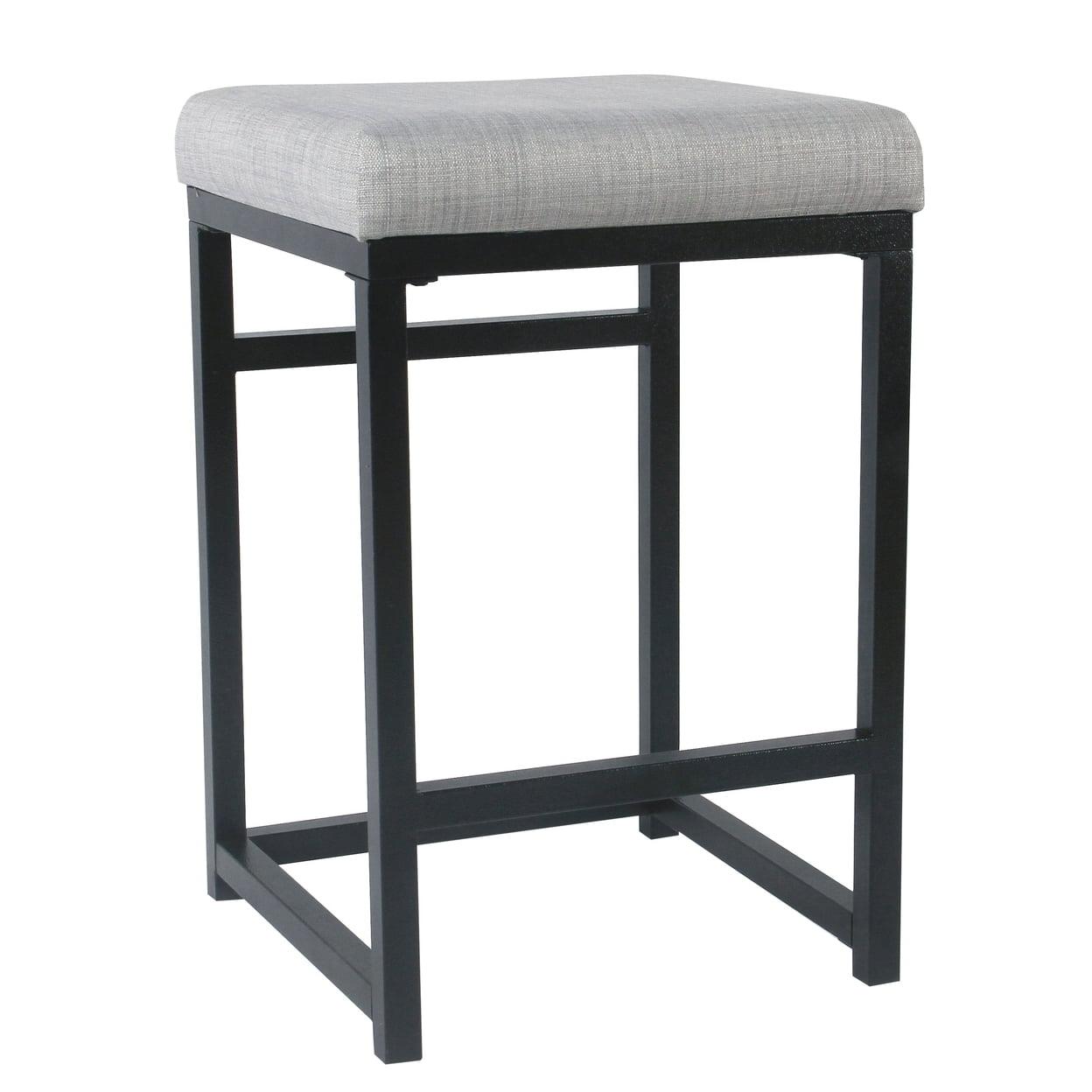 Open Back Metal Counter Height Barstool - HomePop