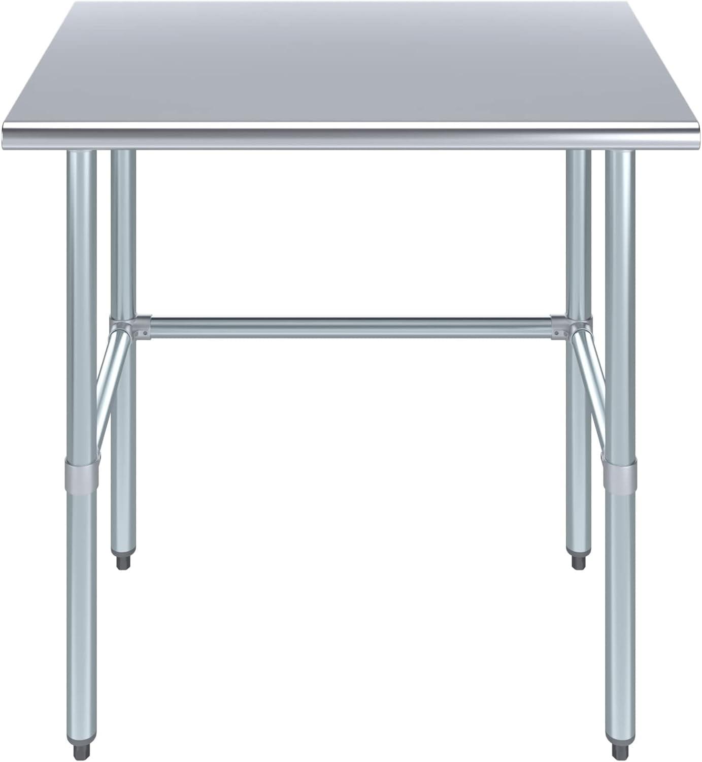 Amgood Stainless Steel Open Base Work Table