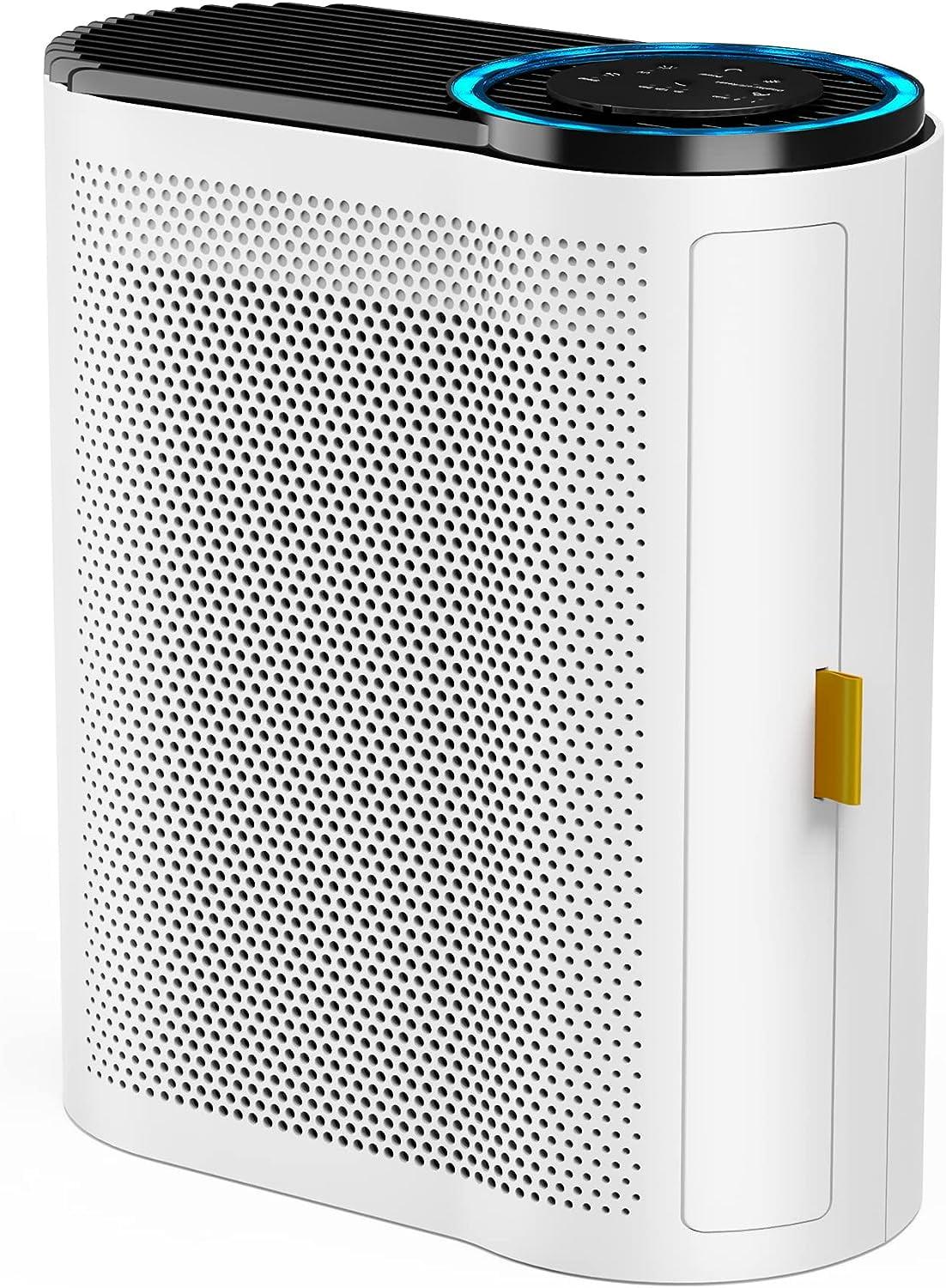 Open Box AROEVE Air Purifier with Air Quality Sensors H13 True HEPA Filter, MK04 - White