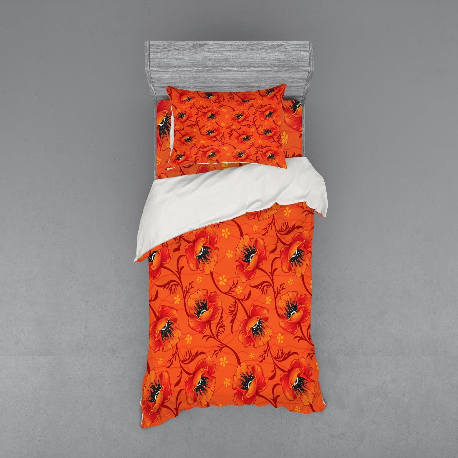 Ambesonne Modern & Contemporary Floral Duvet Cover Set