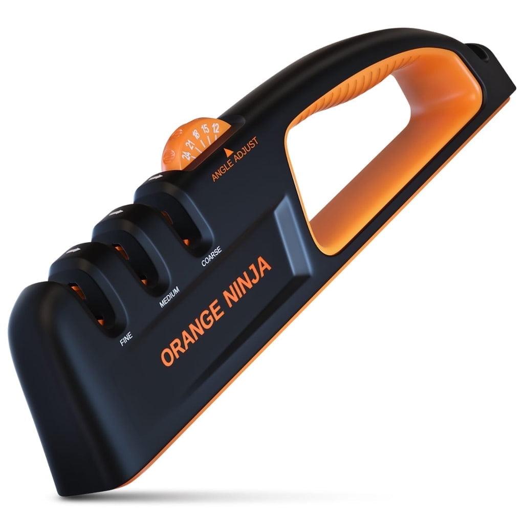 Orange Ninja Adjustable Angle Knife Sharpener with Ergonomic Handle