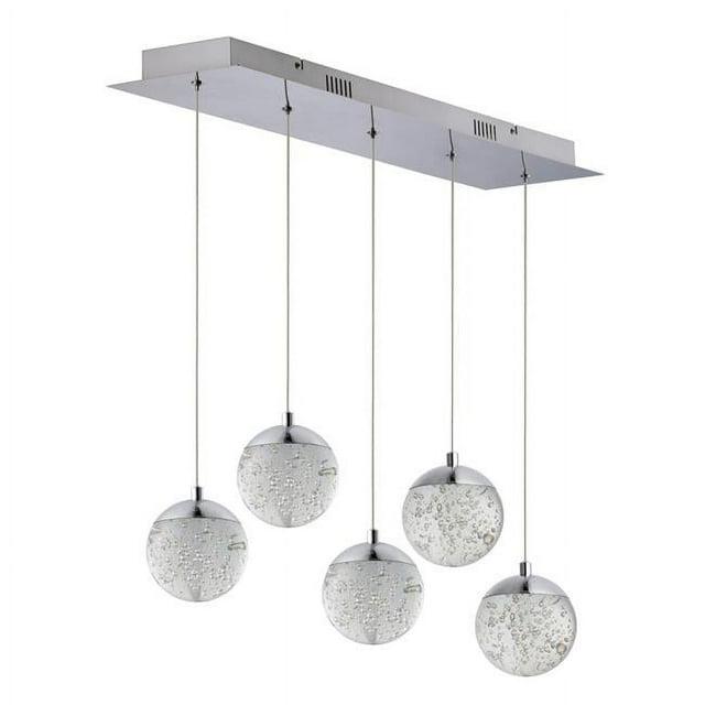 Orb 5-Light Pendant Ceiling Light, Polished Chrome