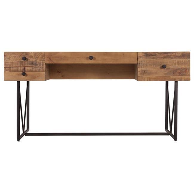 Moe's Home Collection Orchard Wood Writing Desk with Steel Base in Natural