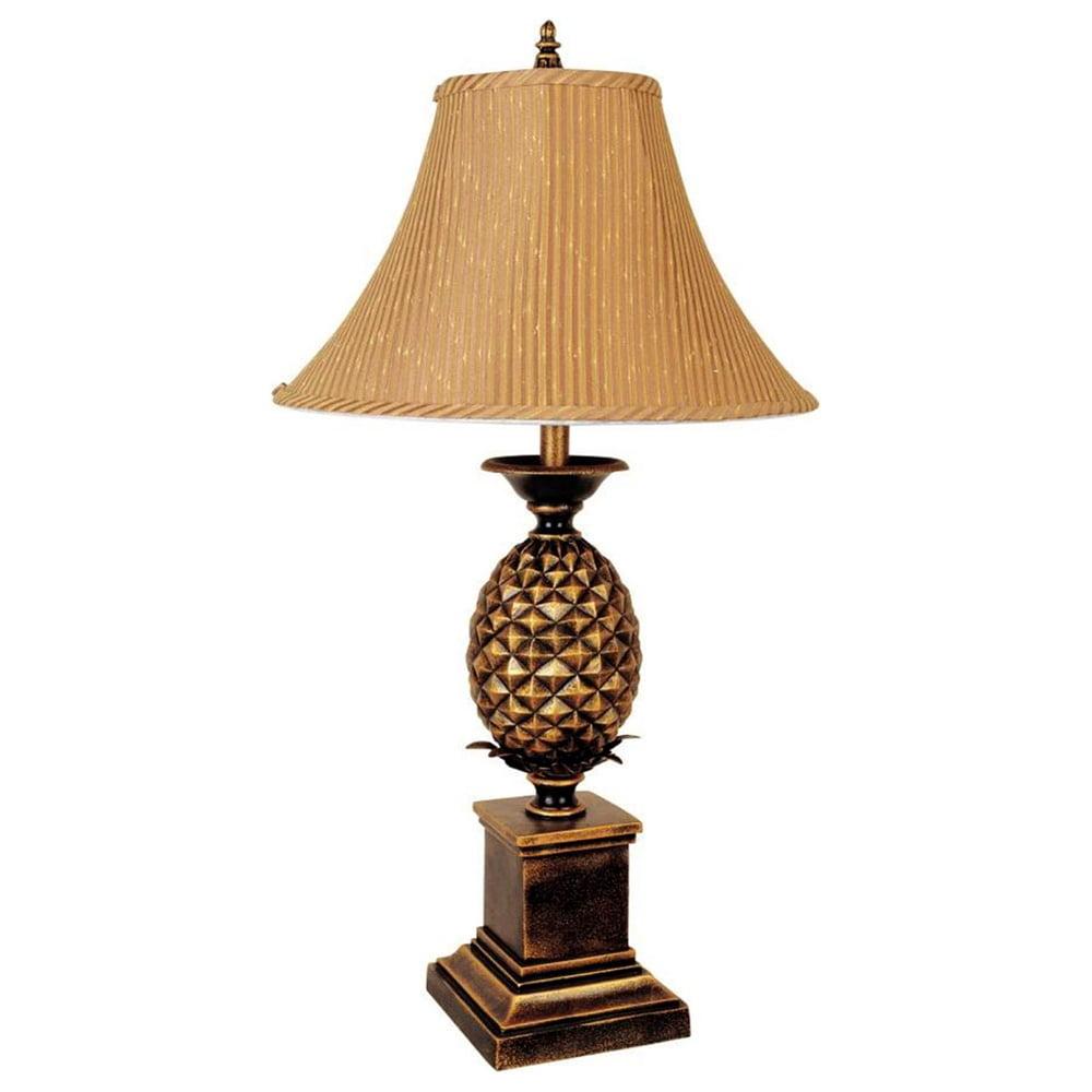 Ore International 32"H Pineapple Table Lamp - Antique Gold