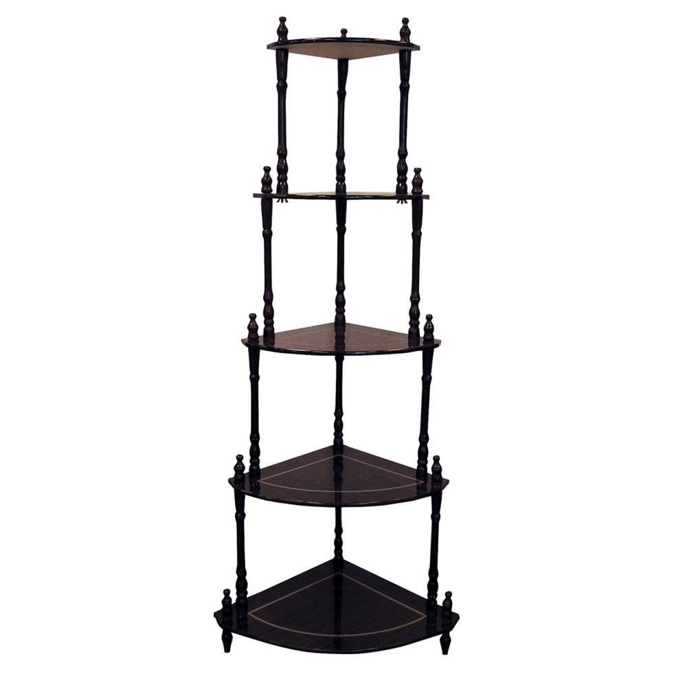 Ore International 47.5" Cherry 5-Tier Corner Stand